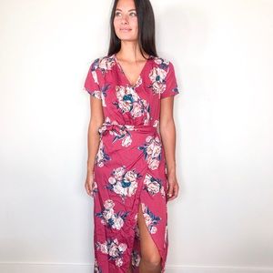 Floral wrap maxi dress!